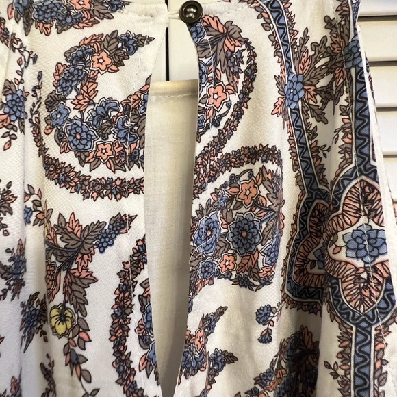 Hem & Thread Women’s Sz M Beautiful White & Blue Short Summer Tank Dress - Picture 6 of 11